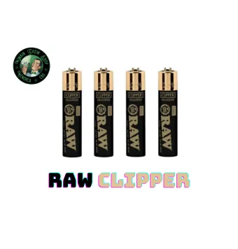 Raw Cliper Negro Tapa Dorada